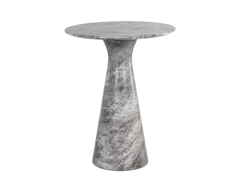 Shelburne Bar Table Marble Look Grey