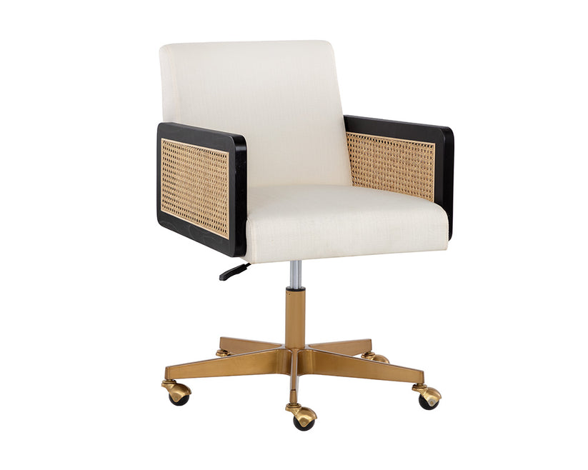 Claudette Office Chair Linoso Ivory
