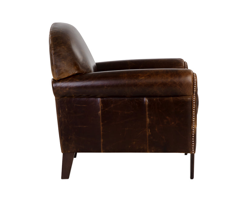 Bastoni Lounge Chair Chocolate Leather