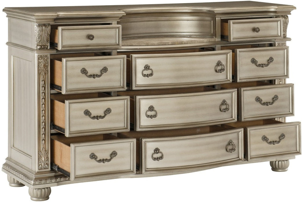 Cavalier Bedroom Dresser - Silver