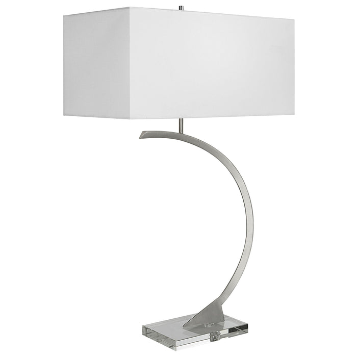 Arrow Modern Table Lamp Pearl Silver