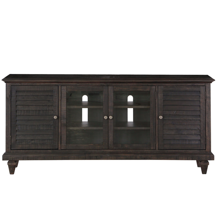 Calistoga Rustic Weathered Charcoal Entertainment Console