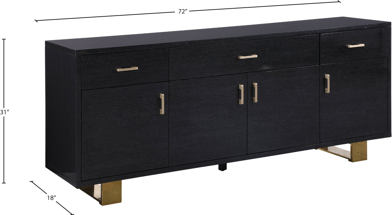 Excel Grey Oak Veneer Lacquer Sideboard/Buffet - Sterling House Interiors