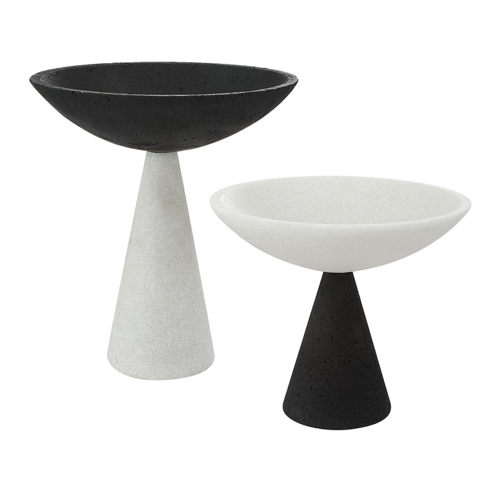 Antithesis Marble Bowls (Set of 2) Black & White
