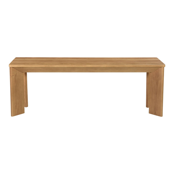 Angle Dining Bench Light Brown
