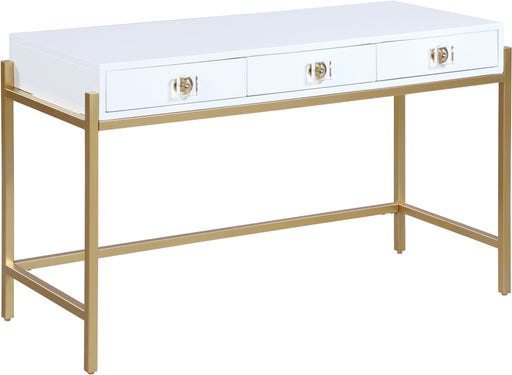 Abigail White / Gold Desk/Console - Sterling House Interiors