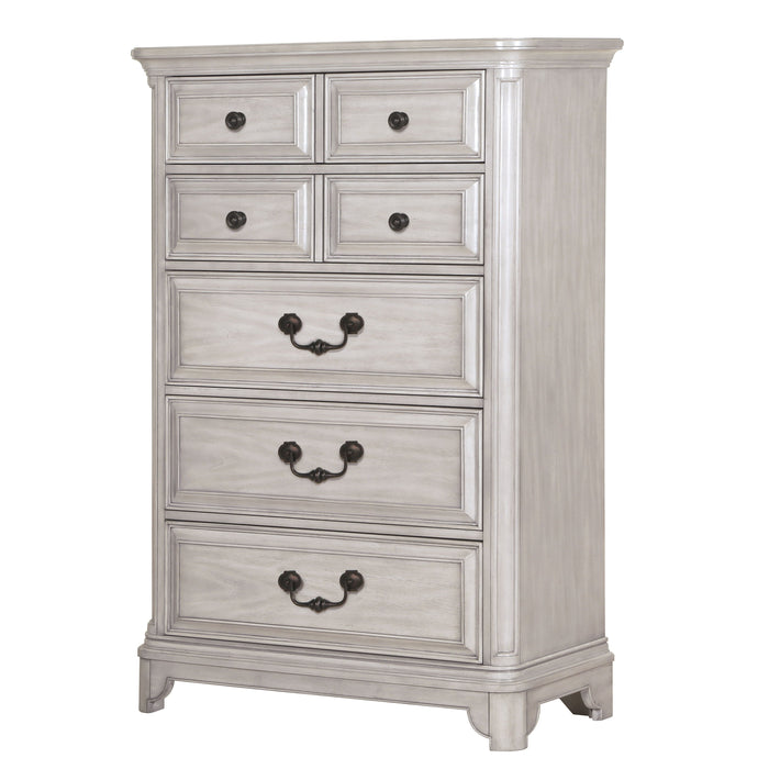 Windsor Lane 5 Drawer Chest In Weathered Grey
