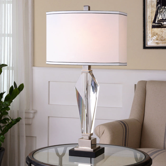 Altavilla Crystal Table Lamp Pearl Silver