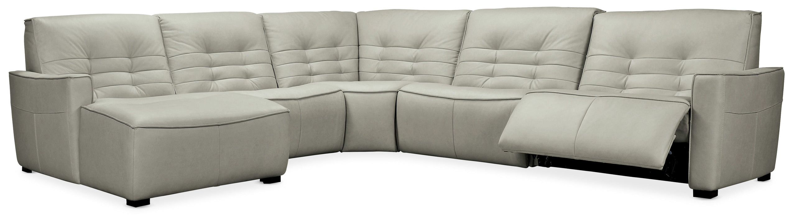 Reaux 5-Piece LAF Chaise Sectional With 2 Power Recliners