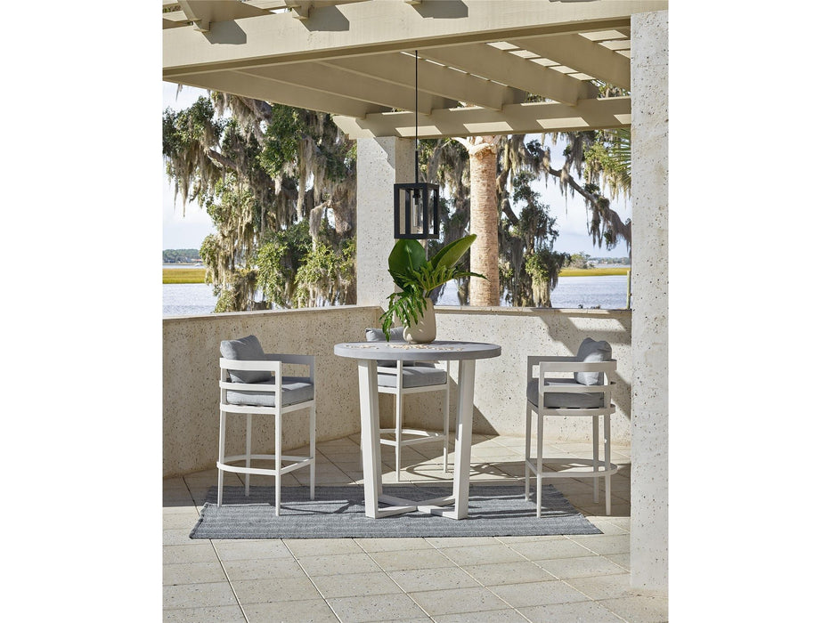 Coastal Living Outdoor South Beach Bar Table Pearl Silver