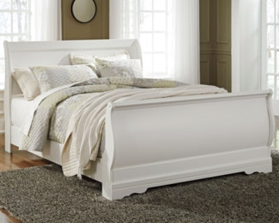 Anarasia Queen Sleigh Bed and Nightstand