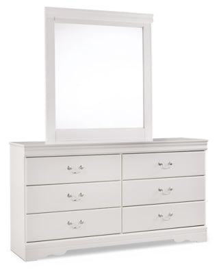 Anarasia Full Sleigh Headboard, Dresser and Mirror