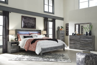 Baystorm King Panel Bed, Dresser, Mirror, Chest and 2 Nightstands