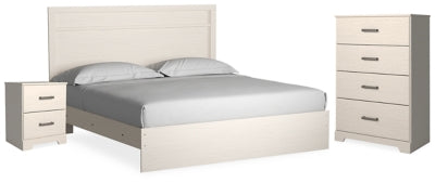 Stelsie King Panel Bed, Chest and Nightstand