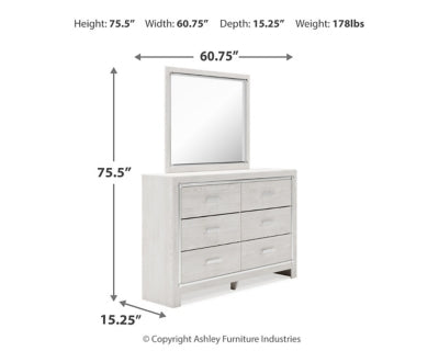 Altyra Queen Panel Storage Bed, Dresser, Mirror and Nightstand