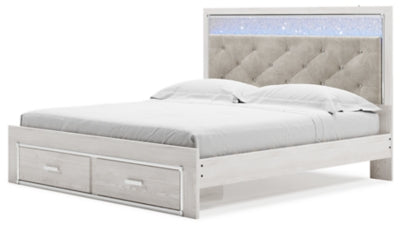 Altyra King Upholstered Storage Bed, Dresser, Mirror and 2 Nightstands