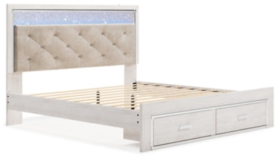 Altyra King Upholstered Storage Bed, Dresser, Mirror and 2 Nightstands