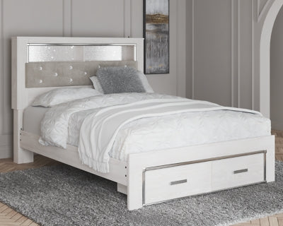 Altyra Queen Panel Storage Bed, Dresser, Mirror and Nightstand