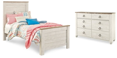 Willowton Twin Panel Bed and Dresser