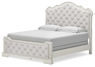 Arlendyne King Upholstered Bed, Dresser and Mirror