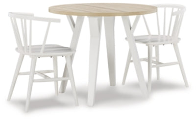 Grannen Dining Table and 2 Chairs