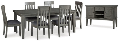 Hallanden Dining Table, 6 Chairs and Server