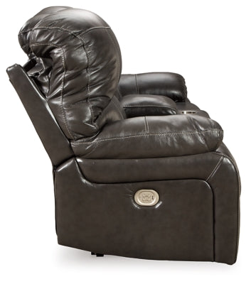 Hallstrung Power Reclining Loveseat with Console