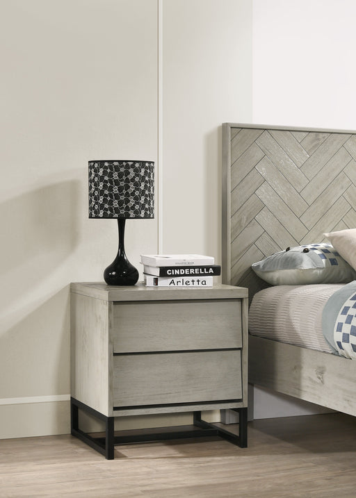 Weston Grey Stone Night Stand - Sterling House Interiors
