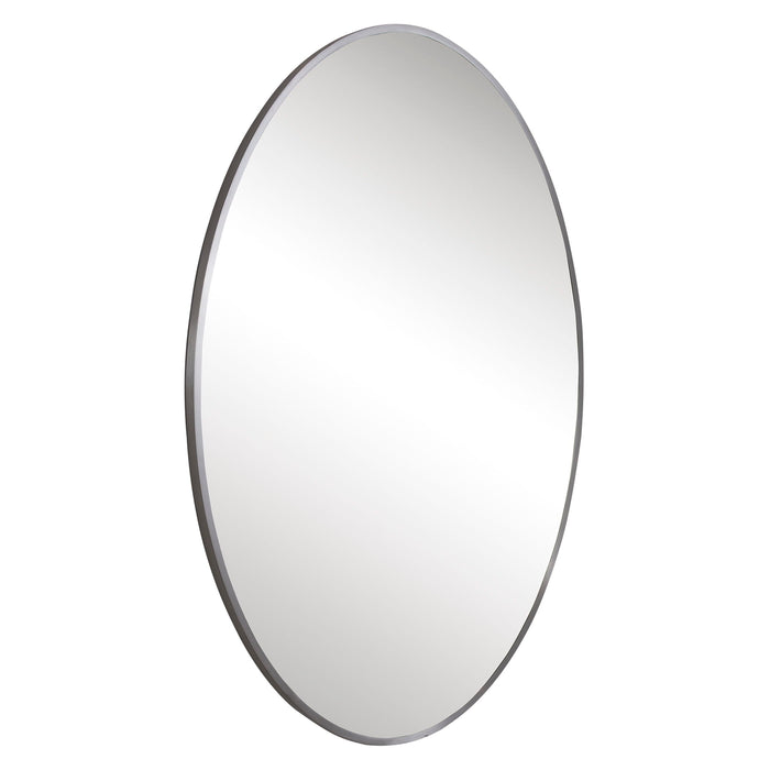 Williamson Oval Mirror Pearl Silver