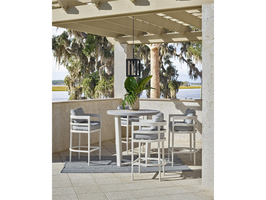 Coastal Living Outdoor South Beach Bar Table Pearl Silver