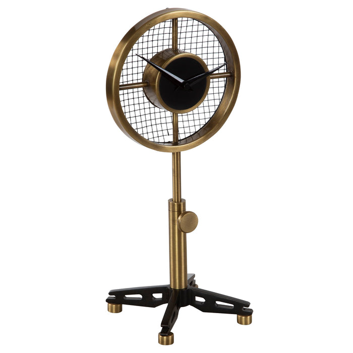 Gio Table Clock Brass