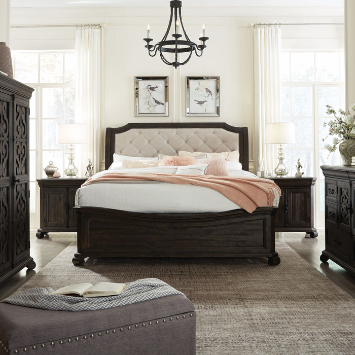 Bellamy Complete California King Sleigh Bed With Shaped Footboard