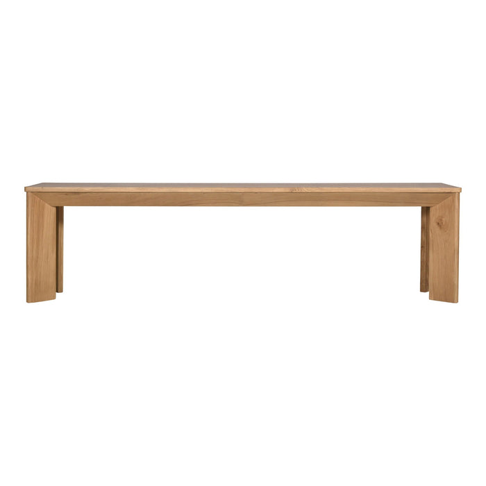 Angle Dining Bench Light Brown