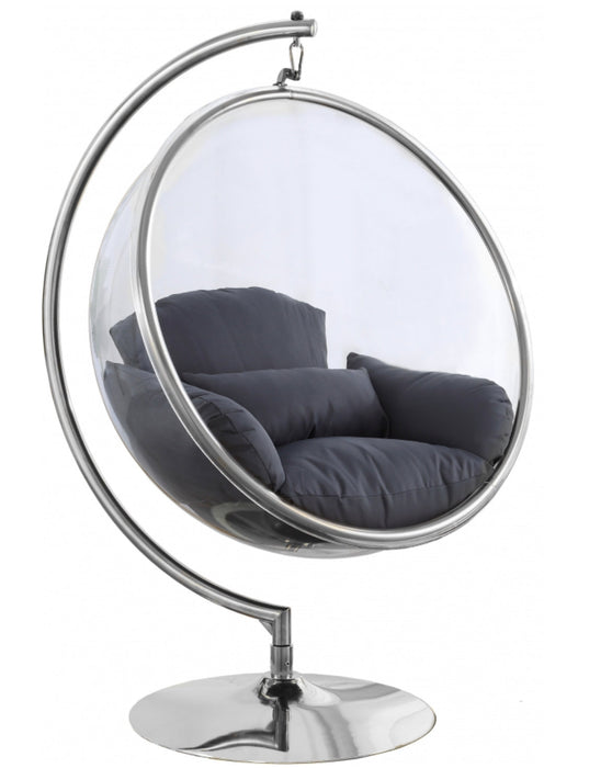 Luna Acrylic Swing Bubble Accent Chair - Chrome - Sterling House Interiors