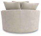 Cuddle Plush - Oversized Swivel Accent Chair - Arctic