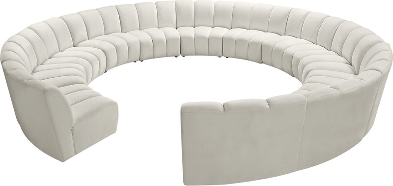 Infinity - 12 Piece Velvet Modular Sectional