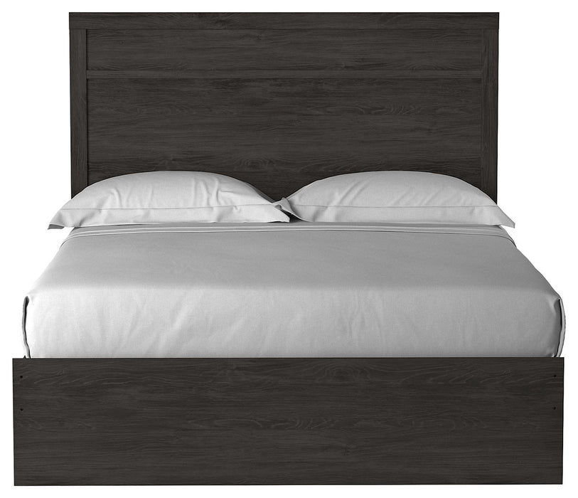 Belachime Black Panel Bed - Queen