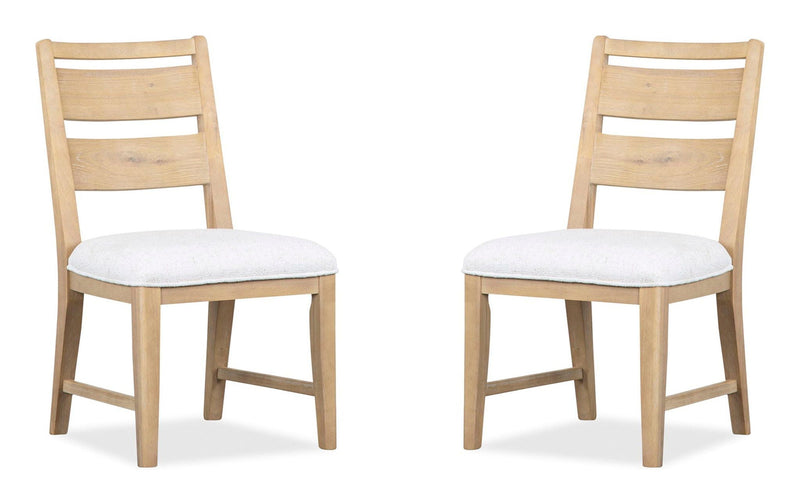 Somerset - Dining Side Chair With Upholstered Seat (Set of 2) - Butternut and Omari Natural