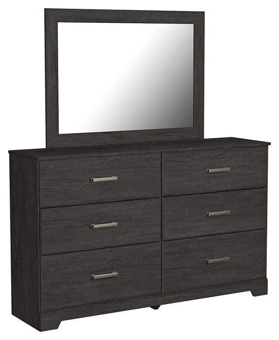 Belachime Black Dresser, Mirror