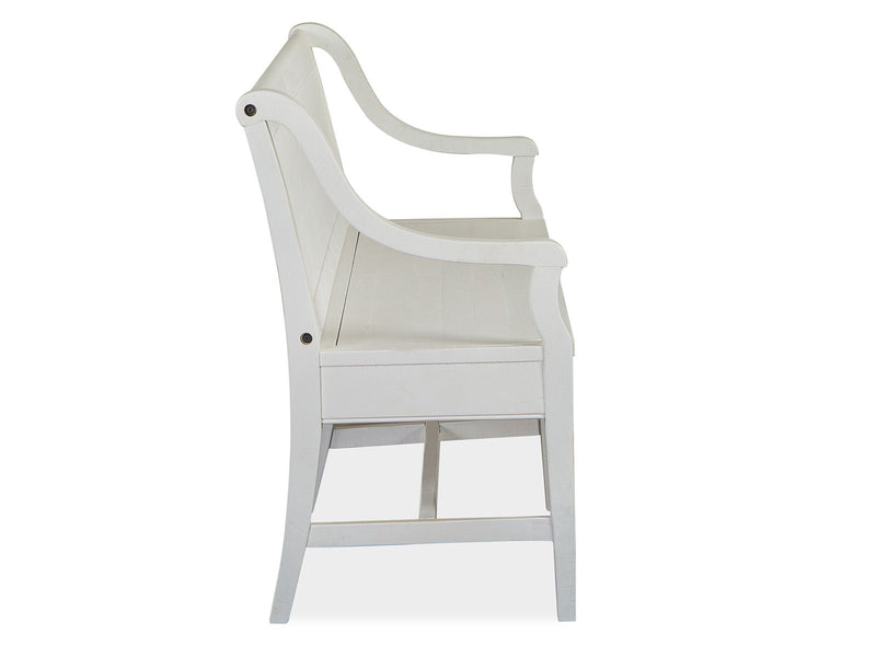 Heron Cove - Bench With Back - Chalk White