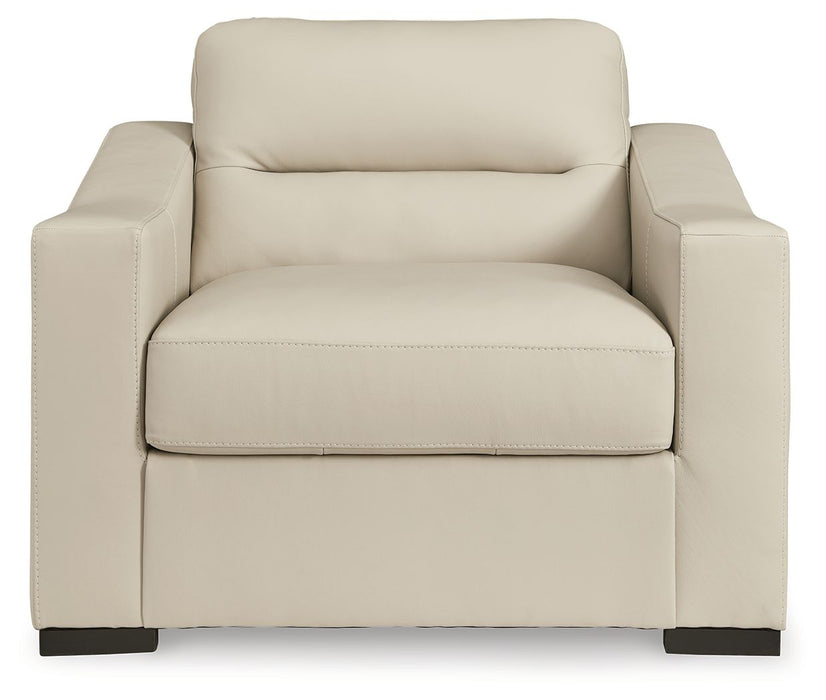 Treasure Trove - Chair And A Half - Leather Match - Almond