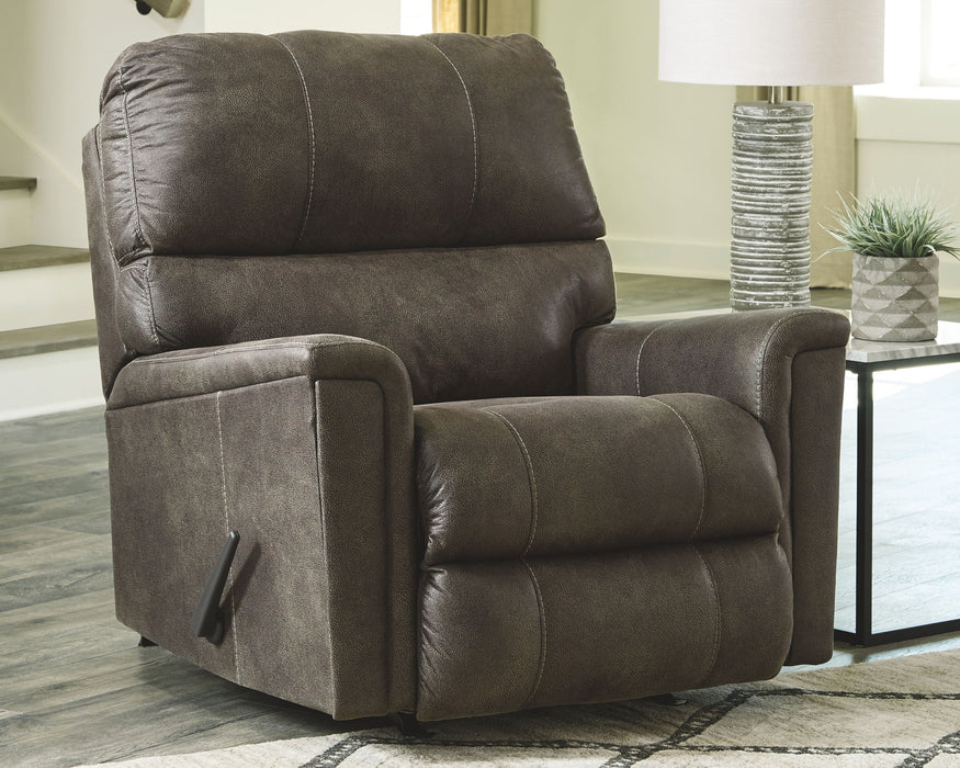 Navi - Rocker Recliner - Faux Leather - Smoke