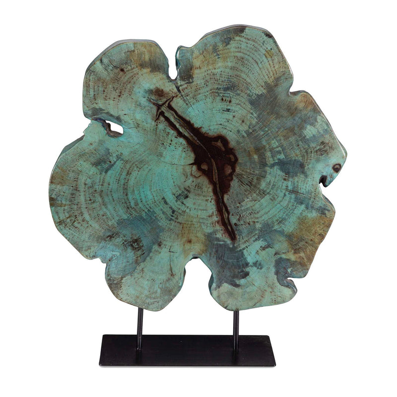Bahati Wood - Sculpture - Blue