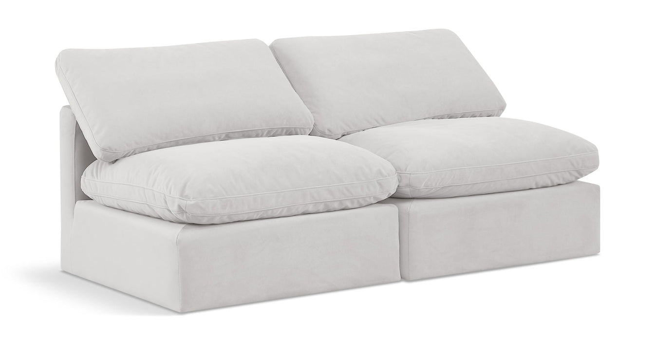 Indulge - Velvet 2 Seat Modular Armless Sofa