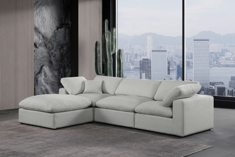 Comfy - 4 Piece Linen Fabric Modular Sectional With Chaise