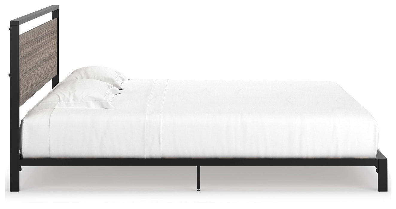 Dontally Gray / Black Platform Bed - King