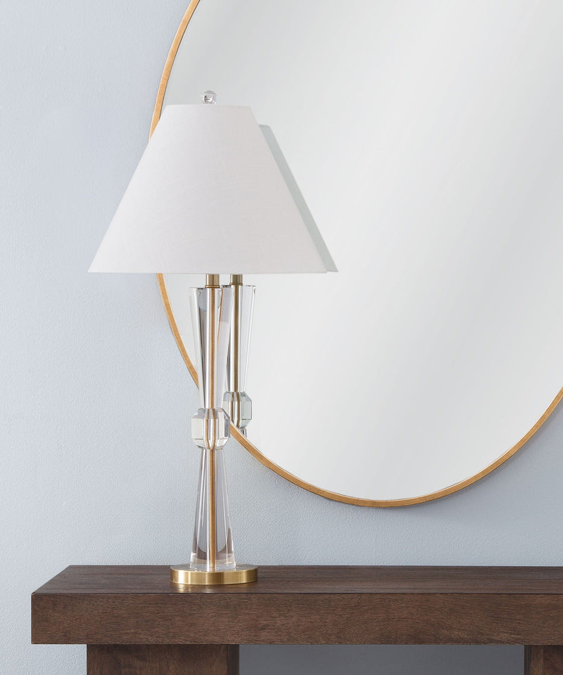 Devon - Table Lamp - Clear / Brushed Gold