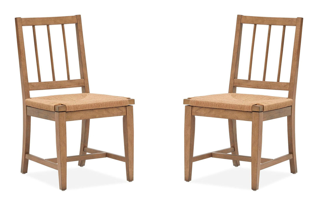 Lindon - Dining Side Chair With Paper Cord Seat (Set of 2) - Light Brown