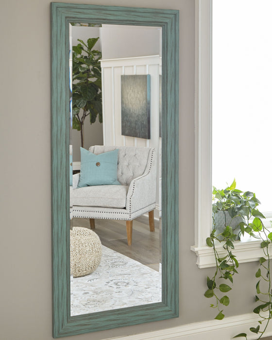 Jacee Floor Mirror - Antique Teal