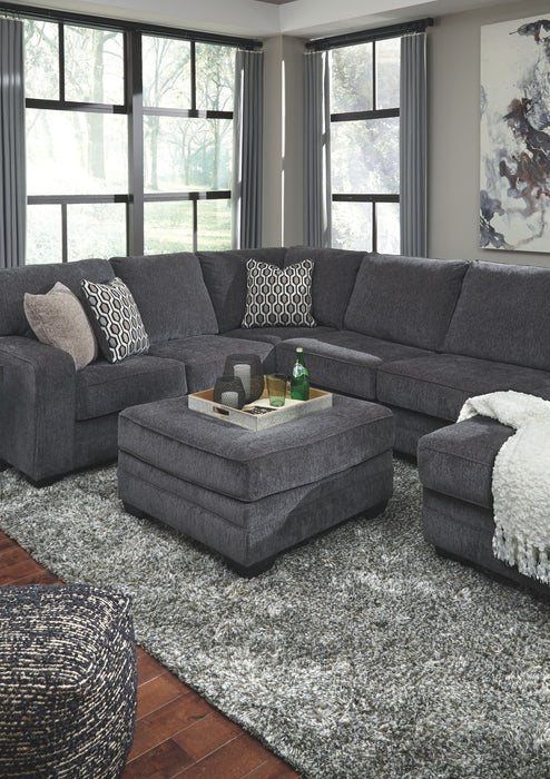 Tracling Slate 4 Pc. Left Arm Facing Chaise 3 Pc Sectional, Ottoman